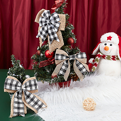 3Pcs 3 Style Big Bowknot Polyester Imitation Linen Ornament Accessories&nbsp;DIY-CA0002-61
