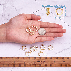 Eco-Friendly Brass Earring Hoops Findings&nbsp;KK-TA0007-40
