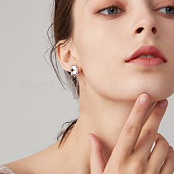 ラインストーン ロンバス チェーン タッセル ダングル スタッド ピアス  女性用真鍮ドロップピアス  プラチナ  36.5x9.8mm  ピン：0.9mm&nbsp;JE1032A