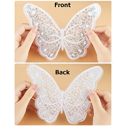 Butterfly Polyester Embroidery Ornament Accessories&nbsp;PATC-WH0008-23