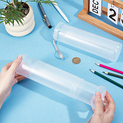 伸縮式プラスチックペイントブラシケース2個  長いペイント ブラシ ホルダー チューブ  コラム  透明  390mm  箱：223x67x61ミリ&nbsp;AJEW-GF0013-23