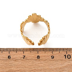 304 Stainless Steel Cuff Rings for Women&nbsp;RJEW-F194-01G