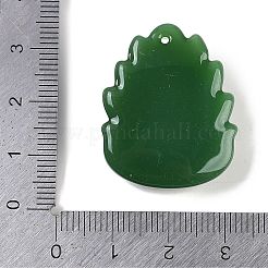 ガラスチャーム  キツネのチャーム  シーグリーン  30x24x10mm  穴：1mm&nbsp;GLAA-G121-05J