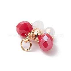 10Pcs 10 Colors Glass Beaded Pendants&nbsp;PALLOY-JF02583