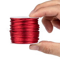 ナイロンサテンのラットテールコード  ブレスレットジュエリー製作用ビーズ糸、中国結びマクラメ工芸  ミックスカラー  2mm  約10.93ヤード（10m）/ロール&nbsp;NWIR-L006-2mm-M