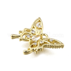Brass Micro Pave Cubic Zirconia Charms&nbsp;LS-KK-Q048-04G