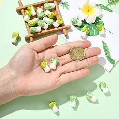 ファミーユローズ磁器ビーズ20色2個  白菜  ミックスカラー  20x13.5x12mm  穴：2mm  10個/カラー&nbsp;PORC-CJ0001-15