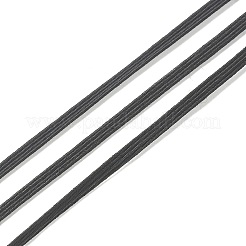 フラット編み弾性ロープコード  ヘビーストレッチニットエラスティック  ブラック  3.5mm  約9~10 M /袋&nbsp;EC-XCP0001-14