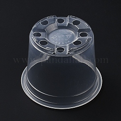 Transparent Plastic Planters with Drainage Holes&nbsp;AJEW-WH20195-44A