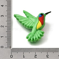 シリコンビーズ  焦点ビーズ  ハチドリ  グリッターパウダー付き  ライムグリーン  28x31.5x12mm  穴：3mm&nbsp;SL-CBA3DA9-04C