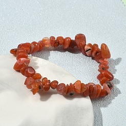 Natural South Red Agate Beaded Stretch Bracelets&nbsp;GG-CBADCD7-01