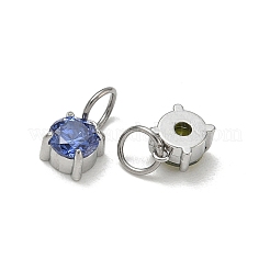 304 Stainless Steel Pave Cubic Zirconia Pendants&nbsp;CU-CBABCF3-04P