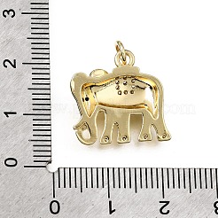 Brass Micro Pave Black Cubic Zirconia Pendants&nbsp;CU-L001-18G-04