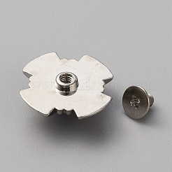 Zinc Alloy & Resin Coin Screw Rivets&nbsp;FIND-WH0110-630P-03