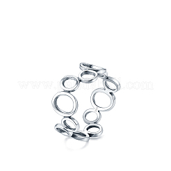 楕円形リング 925 スターリングシルバー 指輪 女性用  ロジウムメッキ  プラチナ  usサイズ6（16.5mm）&nbsp;FS-WGC6322-02