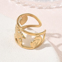 304 Stainless Steel Cuff Open Rings&nbsp;SA-CBAF5A1-05G