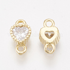 Brass Cubic Zirconia Links&nbsp;KK-T035-29