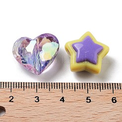 アクリルビーズ  混合図形  ライラック  7~36.5x7~36.5x5.5~36.5mm  穴：1.8~4.5mm  約299個/500g&nbsp;MACR-M040-01C
