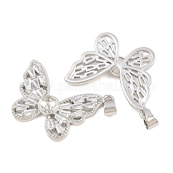 Brass Micro Pave Cubic Zirconia Peg Bails&nbsp;CU-CBA908F-03P