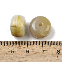 不透明なアクリルビーズ  ロンデル  ダークカーキ  14~14.5x9~9.5mm  穴：2mm  約330個/500g&nbsp;MACR-C037-03A
