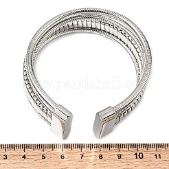 Iron Multi-strand Snake Chain Cuff Bangles for Women&nbsp;BJEW-P390-01C-P