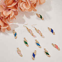 30Pcs 5 Colors Religion Zinc Alloy Enamel Connector Charms&nbsp;ENAM-FH0001-76