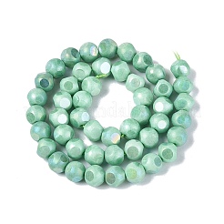 Ombre Effect Dyed Electroplate Opaque Glass Beads Strands&nbsp;EGLA-Q130-01A-09