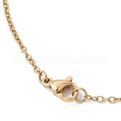 Glass Seed Beads & Shell Pearl Beaded Christmas Wreath Pendant 304 Stainless Steel Cable Chain Necklaces&nbsp;NJEW-MZ00121