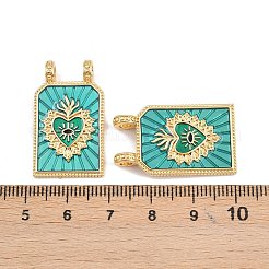 Brass Enamel Pendants&nbsp;KK-B157-28A-G