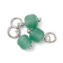 100Pcs 10 Styles Natural Stone Faceted Cube Charms&nbsp;PALLOY-JF04520-01