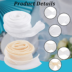 2 Rolls 2 Colors Polyester Chiffon Ribbon&nbsp;DIY-CP0010-72