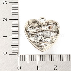 合金のチベット風チャーム  アンティークシルバー  ハート  20x20x7.5mm  穴：2mm&nbsp;PALLOY-Z021-01D-AS