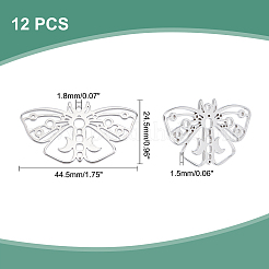 12Pcs 304 Stainless Steel Pendants&nbsp;STAS-DC0011-17