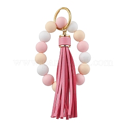 Valentine's Day Imitation Leather Tassel Keychain&nbsp;KEYC-JKC01122