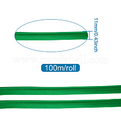 ポリエステル繊維リボン  グリーン  3/8インチ（11mm）  100 m /ロール&nbsp;OCOR-TAC0009-08M