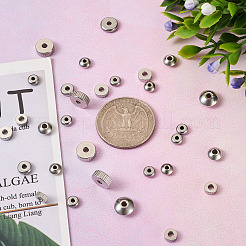 180Pcs 201 & 303 & 304 Stainless Steel Spacer Beads&nbsp;STAS-MP0001-07