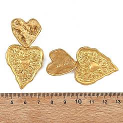 女性用304ステンレススチール製スタッドピアス  ゴールドカラー  ハート  55.5x29.5mm&nbsp;EJEW-JE07475-03