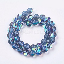 Synthetic Moonstone Beads Strands&nbsp;G-E468-H01-10mm