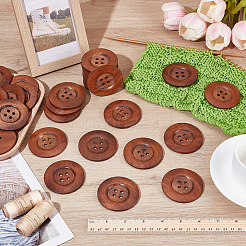 40Pcs 4-Hole Wood Buttons&nbsp;BUTT-UN0001-39