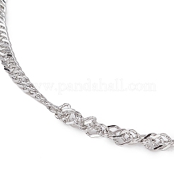 304 Stainless Steel Singapore Chain Bracelet Makings&nbsp;AJEW-JB01321-02