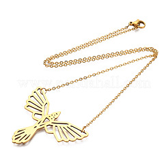 201 Stainless Steel Pendant Necklaces&nbsp;NJEW-T009-JN056-2-40