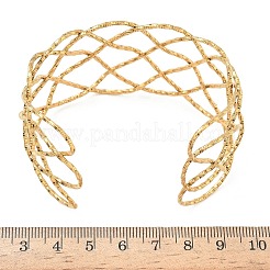 Hollow 304 Stainless Steel Cuff Bangles&nbsp;BJEW-B158-04G-02