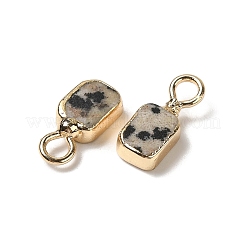 Natural Dalmatian Jasper Rectangle Charms&nbsp;G-Q169-07G-06