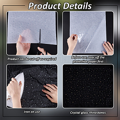 3Pcs Glitter Hotfix Rhinestone Sheet&nbsp;DIY-FG0007-44