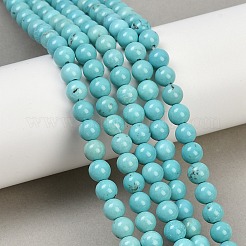Synthetic Green Turquoise Beads Strands&nbsp;G-T055-6mm-12-1