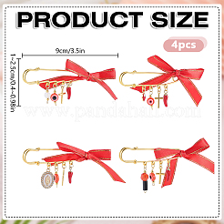 4Pcs Stainless Steel Brooches&nbsp;JEWB-DR00028