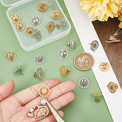 24Pcs 2 Colors 304 Stainless Steel Stud Earring Findings&nbsp;STAS-UN0040-82