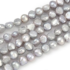 天然養殖淡水パールビーズ連売り  研磨両側  グレード3 A  ゲインボロ  6~7mm  穴：0.7mm  約40~56個/連  13.19''~13.39''（33.5~34センチメートル）&nbsp;PEAR-P064-20A-03C