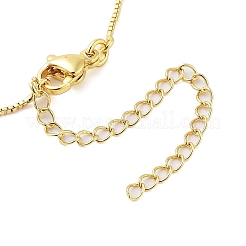 真鍮クリアキュービックジルコニアノッサセニョラアパレシーダペンダントネックレス女性用  18KGP本金メッキ  リング  17.52インチ（44.5cm）  ペンダント：34x27mm&nbsp;LS-NJEW-M009-05G-A