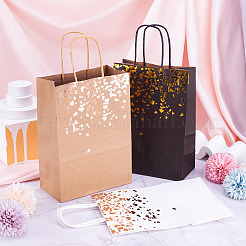 12Pcs 3 Colors Gold Stamping Paper Gift Bags&nbsp;CARB-TA0001-02